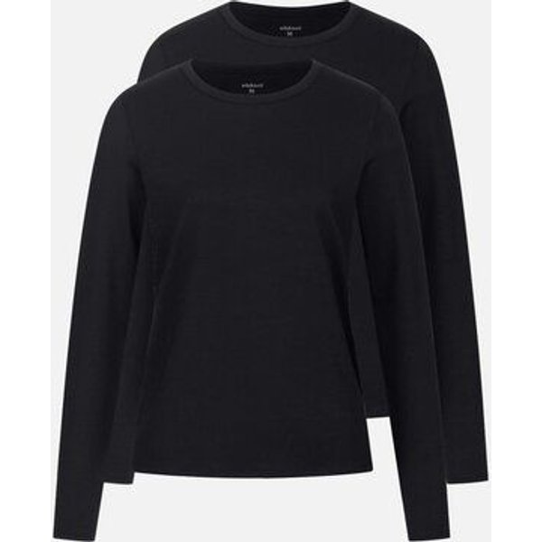 erlich textil Light Touch lockeres Langarmshirt im 2er Pack mit weichem Lyocell, made in Europe