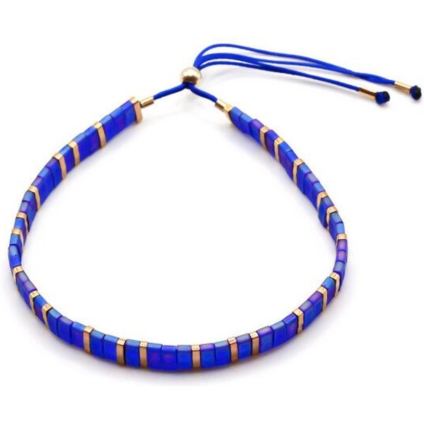 juni Blaues Armband "Royal Marina" - optional als Set mit Perlenarmband cremeweiss