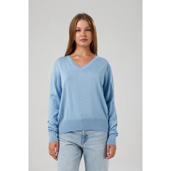 GORG Damen Strickpullover mit V-Ausschnitt