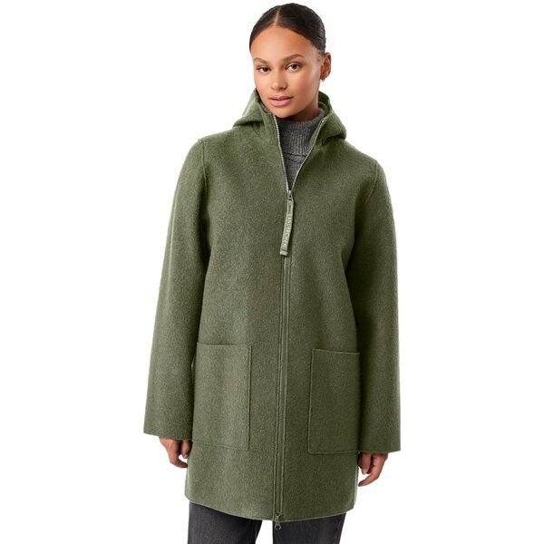 LangerChen Kapuzenjacke aus Walk mit Membran
