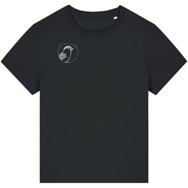 ilovemixtapes Der kleine Spatz Damen T-Shirt mit kleinem Brustprint und Rückendruck