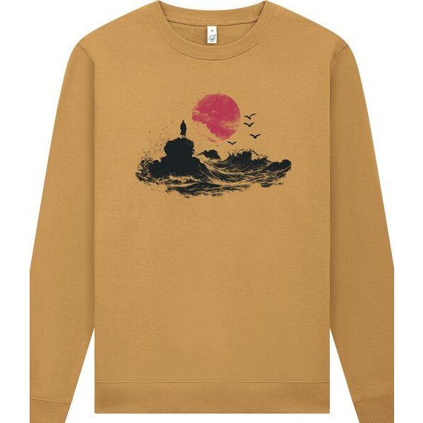 Spreecult Japan Sonne - Unisex Sweatshirt - Bio und Fair - Meer Natur Nacht Berge Japan