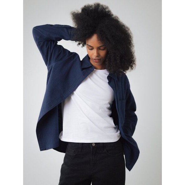 Honest Basics Damen Flanellhemd aus Bio-Baumwolle