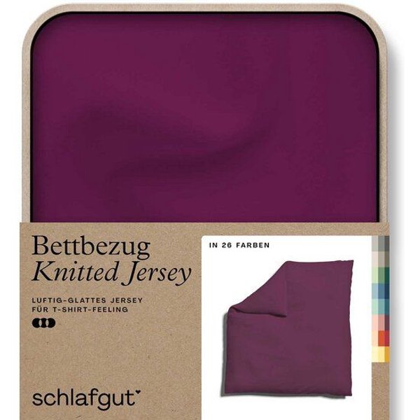 Schlafgut Bettdeckenbezug Knitted Jersey - 95% Biobaumwolle, 5% Elasthan - uni