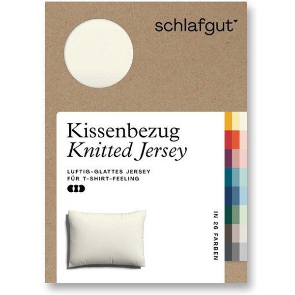 Schlafgut Kissenbezug Knitted Jersey - 95% Biobaumwolle, 5% Elasthan - uni