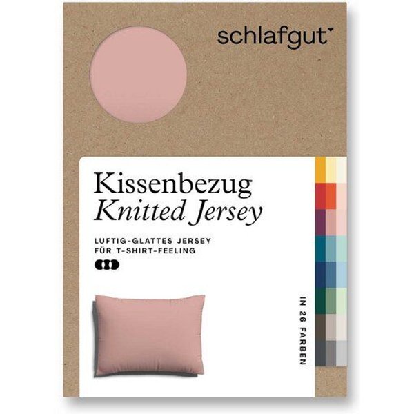 Schlafgut Kissenbezug Knitted Jersey - 95% Biobaumwolle, 5% Elasthan - uni