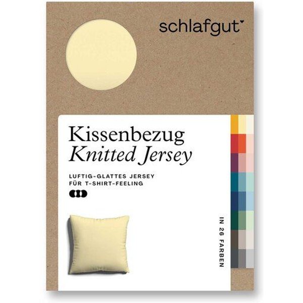Schlafgut Kissenbezug Knitted Jersey - 95% Biobaumwolle, 5% Elasthan - uni