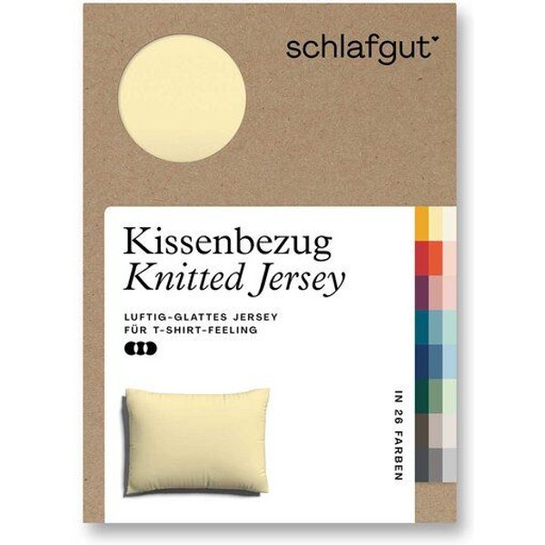 Schlafgut Kissenbezug Knitted Jersey - 95% Biobaumwolle, 5% Elasthan - uni