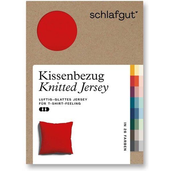 Schlafgut Kissenbezug Knitted Jersey - 95% Biobaumwolle, 5% Elasthan - uni