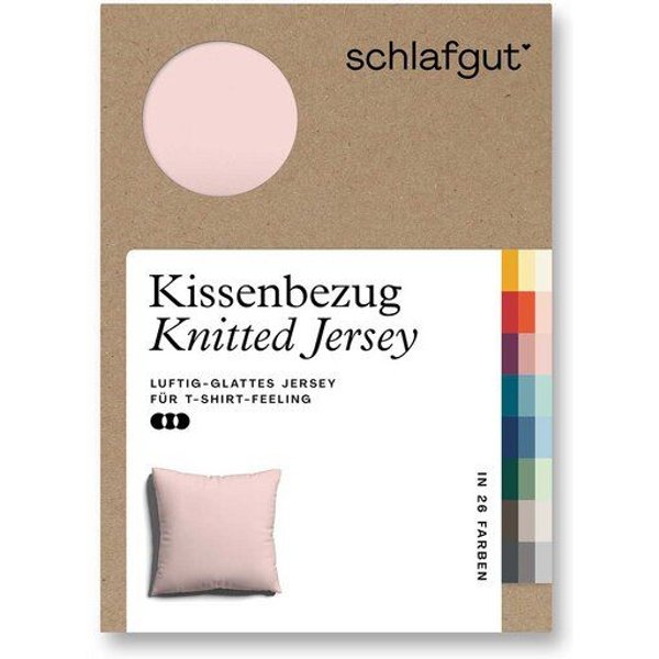 Schlafgut Kissenbezug Knitted Jersey - 95% Biobaumwolle, 5% Elasthan - uni