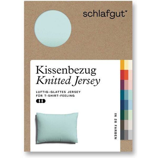 Schlafgut Kissenbezug Knitted Jersey - 95% Biobaumwolle, 5% Elasthan - uni