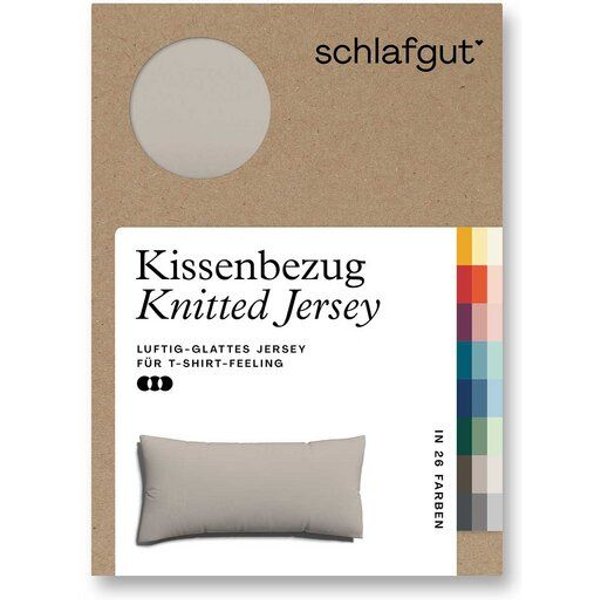 Schlafgut Kissenbezug Knitted Jersey - 95% Biobaumwolle, 5% Elasthan - uni