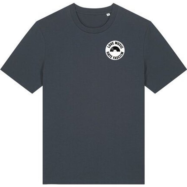 ilovemixtapes Love Music – Hate Fascism T-Shirt mit Schallplatte | Unisex I Gegen Rechts