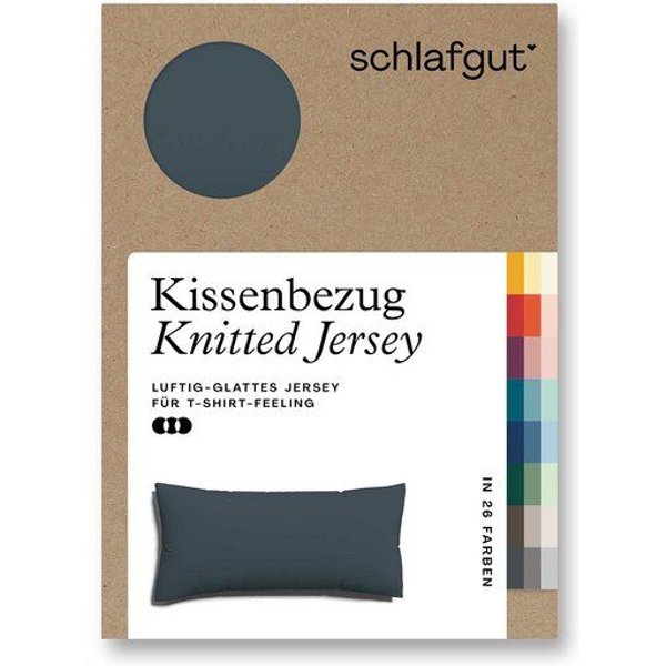 Schlafgut Kissenbezug Knitted Jersey - 95% Biobaumwolle, 5% Elasthan - uni