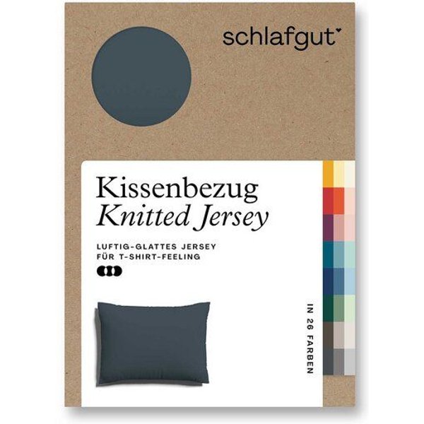 Schlafgut Kissenbezug Knitted Jersey - 95% Biobaumwolle, 5% Elasthan - uni