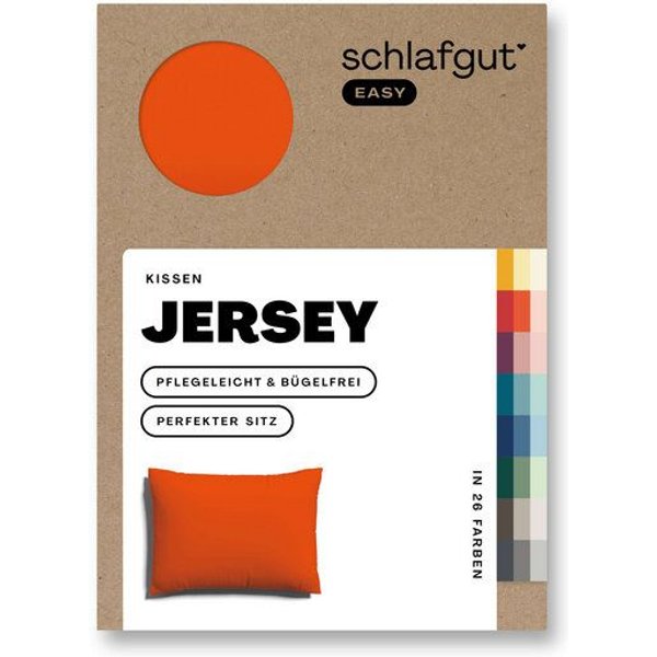 Schlafgut Kissenbezug Easy Jersey Baumwolle - uni