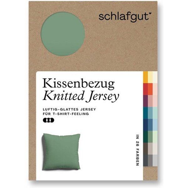 Schlafgut Kissenbezug Knitted Jersey - 95% Biobaumwolle, 5% Elasthan - uni