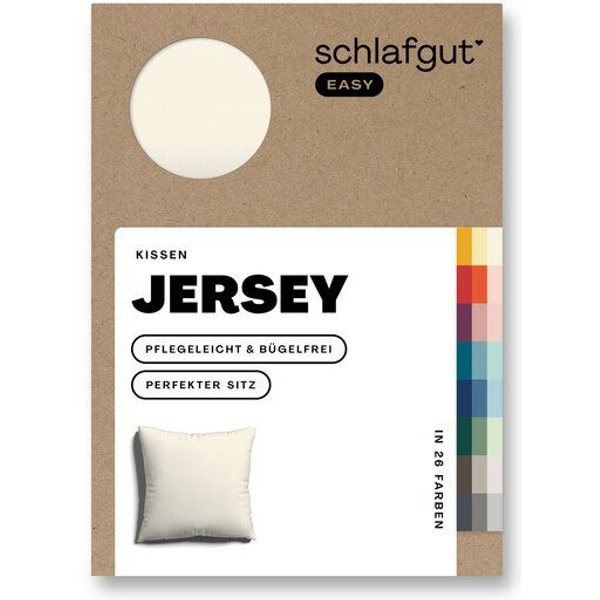 Schlafgut Kissenbezug Easy Jersey Baumwolle - uni