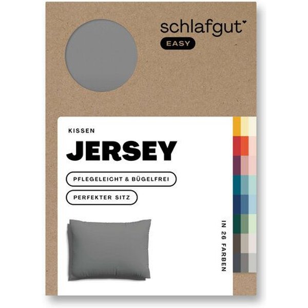 Schlafgut Kissenbezug Easy Jersey Baumwolle - uni