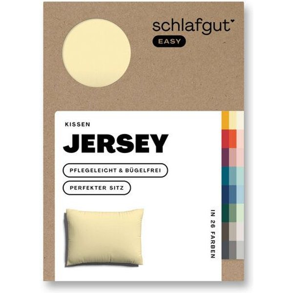 Schlafgut Kissenbezug Easy Jersey Baumwolle - uni