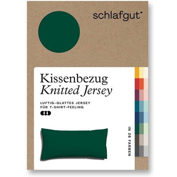Schlafgut Kissenbezug Knitted Jersey - 95% Biobaumwolle, 5% Elasthan - uni