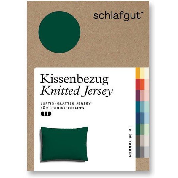 Schlafgut Kissenbezug Knitted Jersey - 95% Biobaumwolle, 5% Elasthan - uni