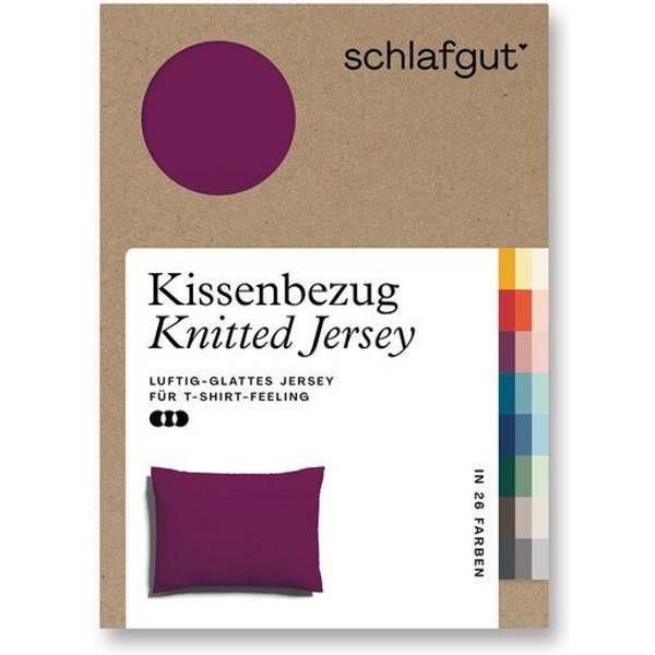 Schlafgut Kissenbezug Knitted Jersey - 95% Biobaumwolle, 5% Elasthan - uni