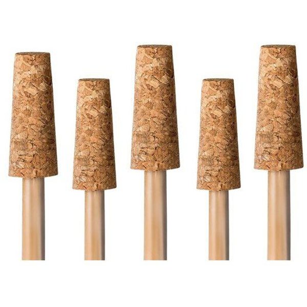 Kork-Deko Korken für Rosenkugeln | Ersatz-Korkstopfen für Gartenkugeln 5er-Pack