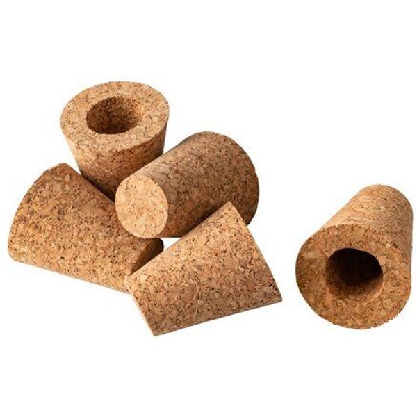 Kork-Deko Korken für Rosenkugeln | passend für Lauschaer Glas | Ersatz-Korkstopfen für Gartenkugeln 5er-Pack