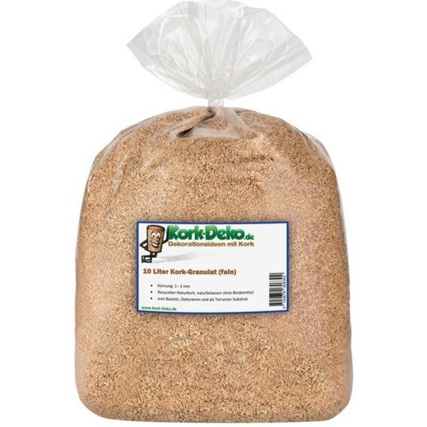 Kork-Deko 10 Liter Korkgranulat, fein (0,5-3 mm) (Korkspäne)