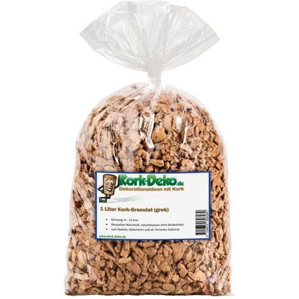 Kork-Deko 1 Liter Korkgranulat, grob (3-12 mm) (Kork-Schrot)