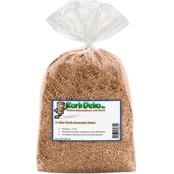 Kork-Deko 1 Liter Korkgranulat, fein (0,5-3 mm) (Korksplitter)