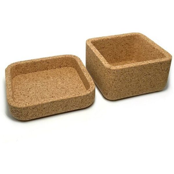 Kork-Deko Schmuck-Dose aus Kork (Schmuckkästchen) | 6,5 x 6,5 cm