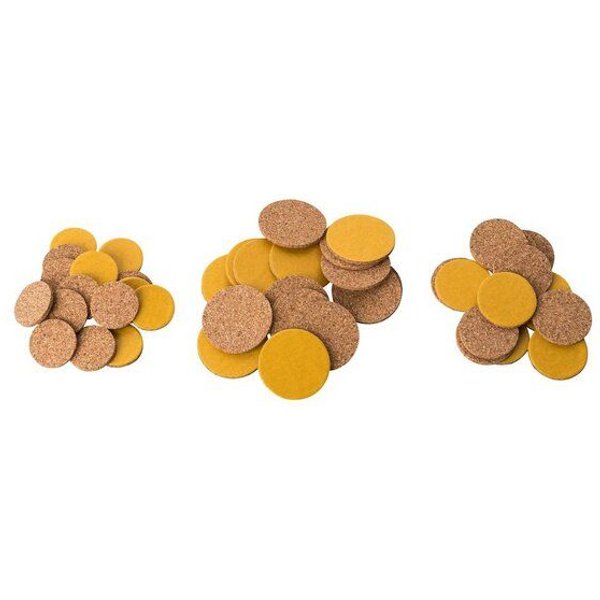 Kork-Deko Stuhlgleiter | Bodenschutz | aus KORK | RUND | 45er Pack