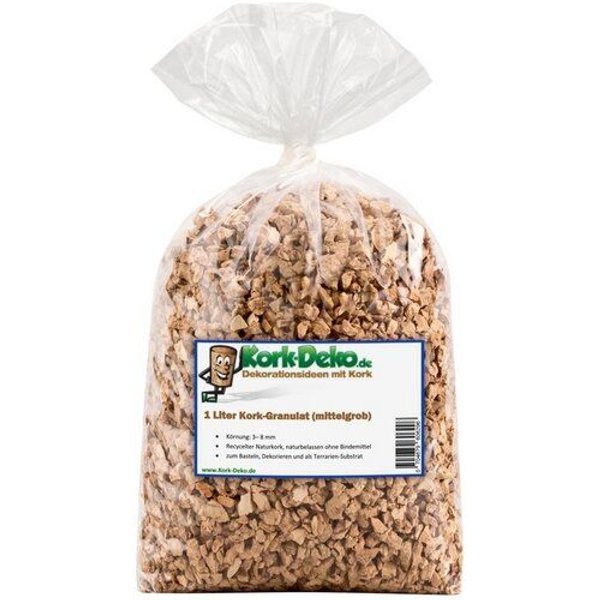 Kork-Deko 1 Liter Korkgranulat, mittlere Körnung (3-8 mm)