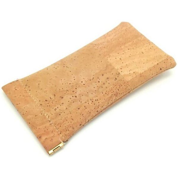 Kork-Deko Brillenetui aus Korkstoff Beige mit Schnappverschluss | Nachhaltig & robust