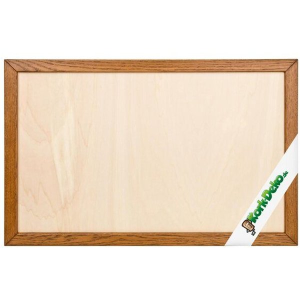 Kork-Deko Rahmen 90x60 cm für Pinnwand aus Kork – Eiche hell – DIY Holzrahmen leer