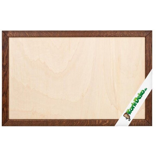 Kork-Deko Rahmen 90x60 cm für Pinnwand aus Kork – Eiche dunkel – DIY Holzrahmen leer