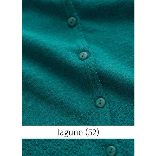 Heidekönigin Strickjacke mit Ajourkante - GOTS