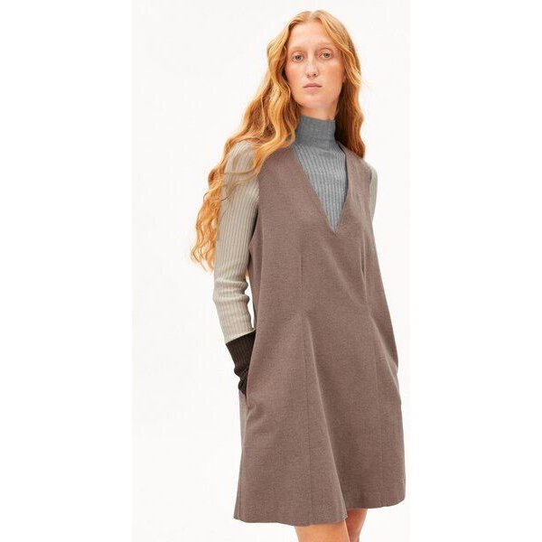 ARMEDANGELS HERRINGBONE PINAAFO Damen Kleid aus Bio-Baumwoll Mix