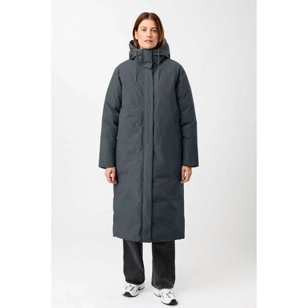 LangerChen Langer Mantel aus Eco Daune mit Kapuze