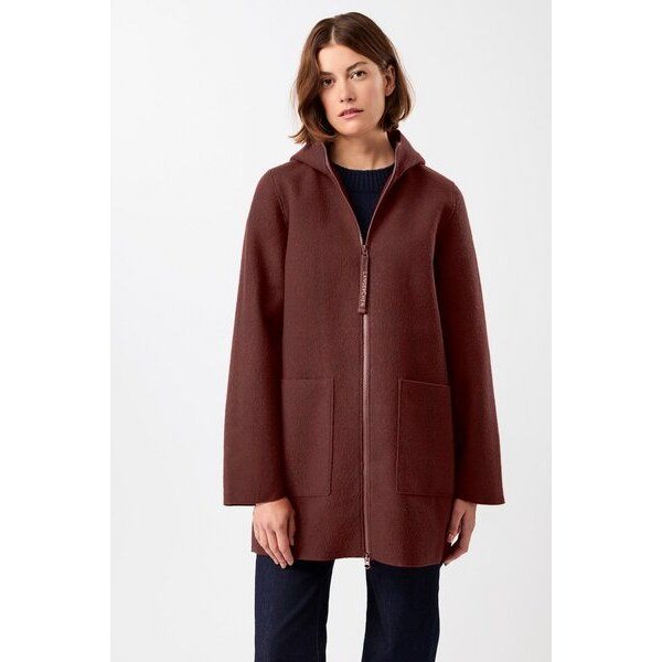 LangerChen Kapuzenjacke aus Walk mit Membran