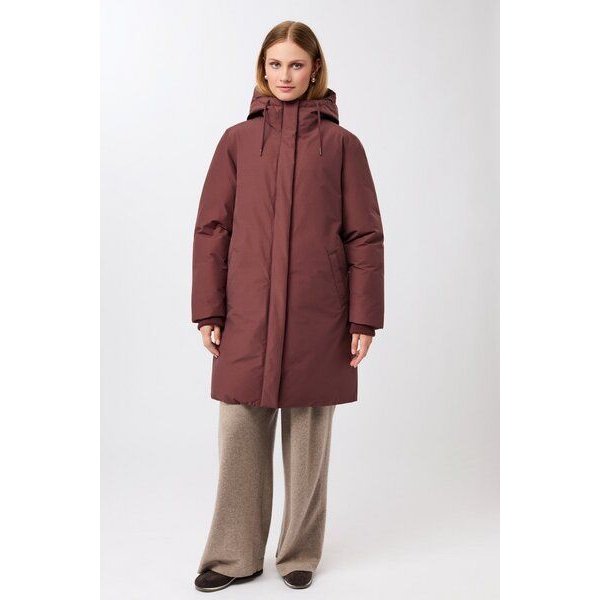 LangerChen Lange Jacke mit Kapuze und Eco Daune