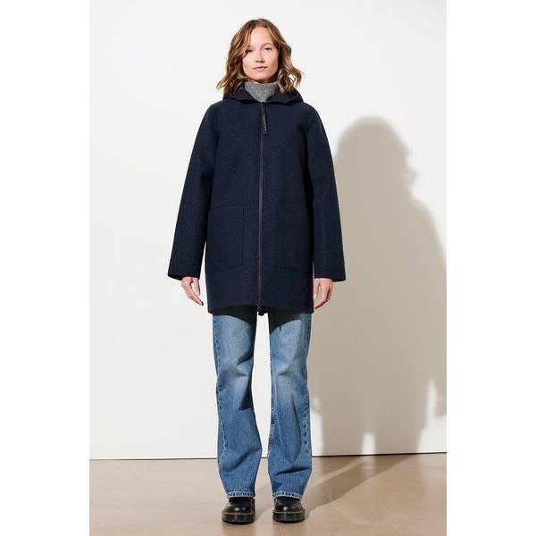 LangerChen Kapuzenjacke aus Walk mit Membran