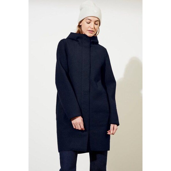 LangerChen Parka tailliert aus Walk mit Membran