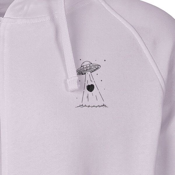 HANDGEDRUCKT "Beam it up" Männer Zip Hoody Neutral