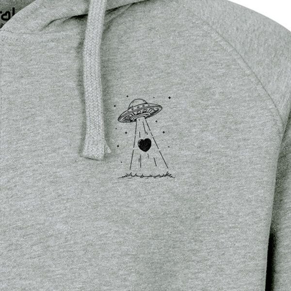 HANDGEDRUCKT "Beam it up" Männer Zip Hoody Neutral