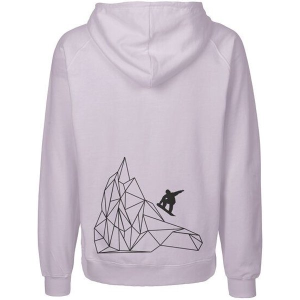 HANDGEDRUCKT "Origamipiste" Männer Zip Hoody Neutral