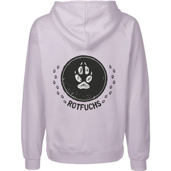 HANDGEDRUCKT "Trittsiegel RotFuchs" Männer Zip Hoody Neutral