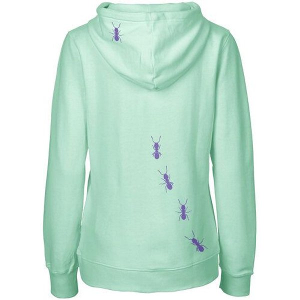 HANDGEDRUCKT "Ameisen" Frauen Zip Hoody Neutral